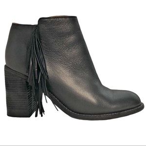 See by Chloe leather fringe ankle boot block heel EU 36 / US 6